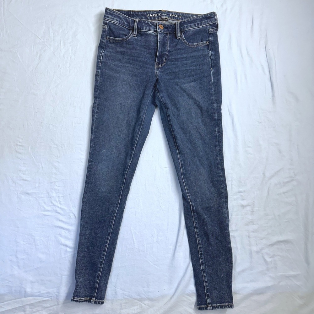 American Eagle Dream Stretch Skinny Jeans Dark Wash Womens Size 4